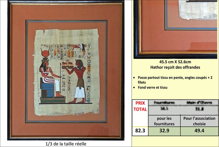Papyrus - Hathor reçoit des offrandes