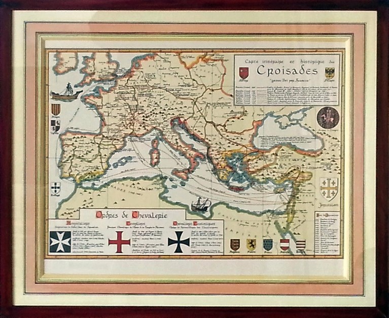Carte ancienne - Les croisades